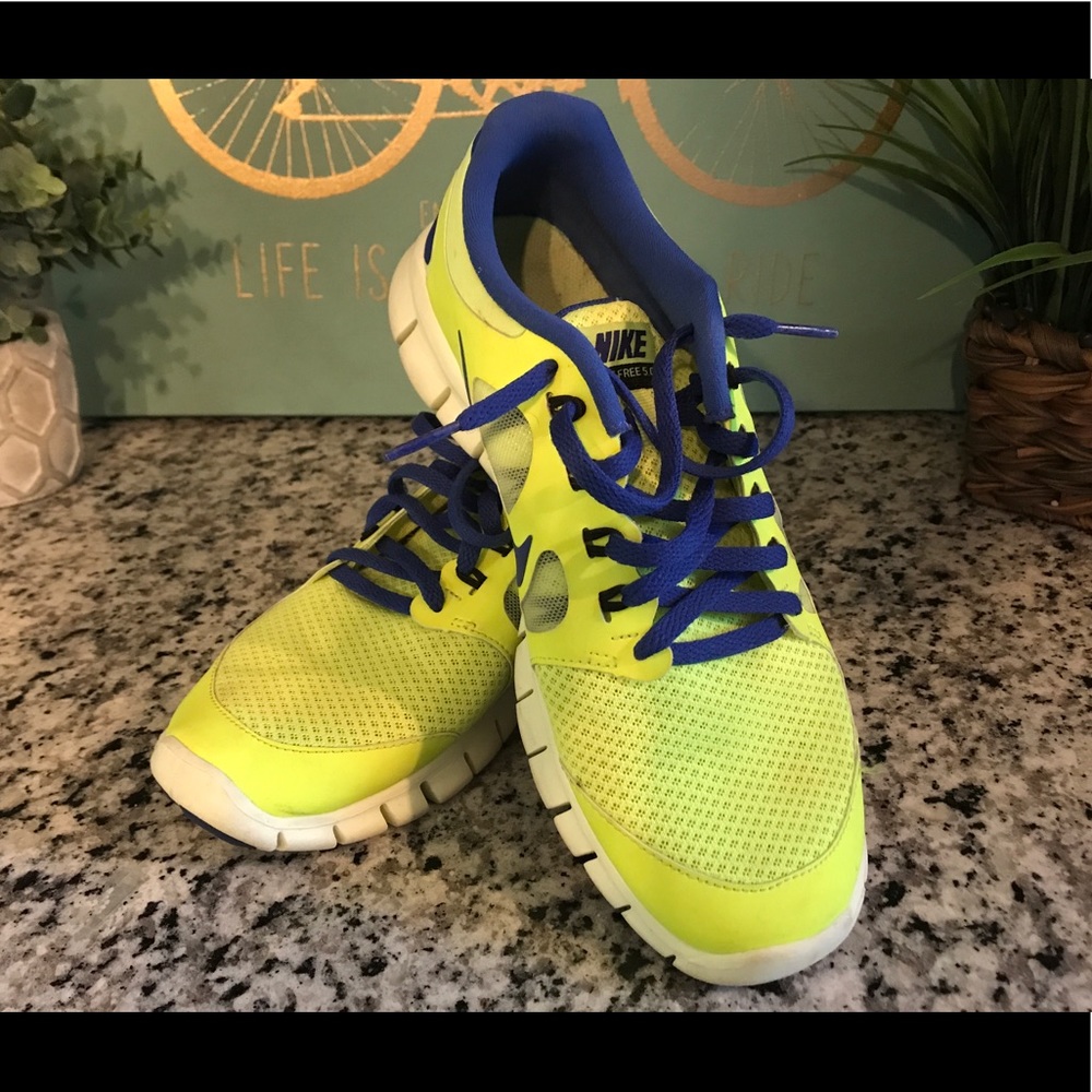 Nike Free 5.0 Neon/Royal blue